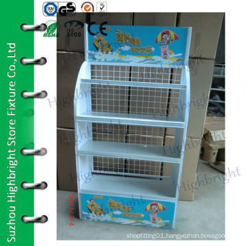 single sided metal shelf display